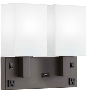 Double Wall Nightstand Lamp - CORDED - 40248