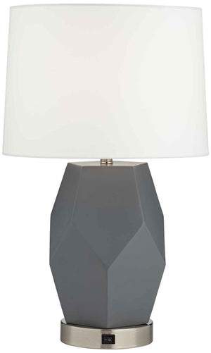 TL 20.5"HT Gray Resin w/ Brushed Nickle Base - 40346
