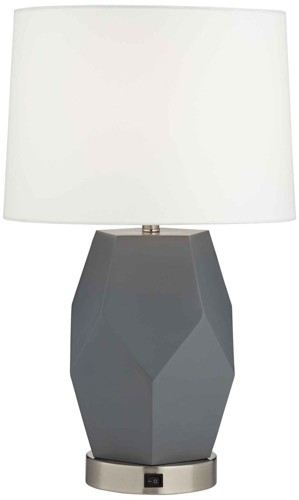 TL 20.5"HT Gray Resin w/ Brushed Nickle Base - 40346