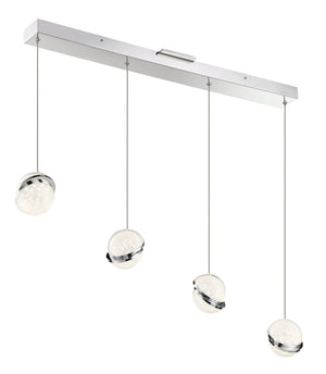 Silver Slice - 4 Light LED Pendant - P1444-077-L