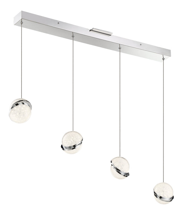 Silver Slice - 4 Light LED Pendant - P1444-077-L